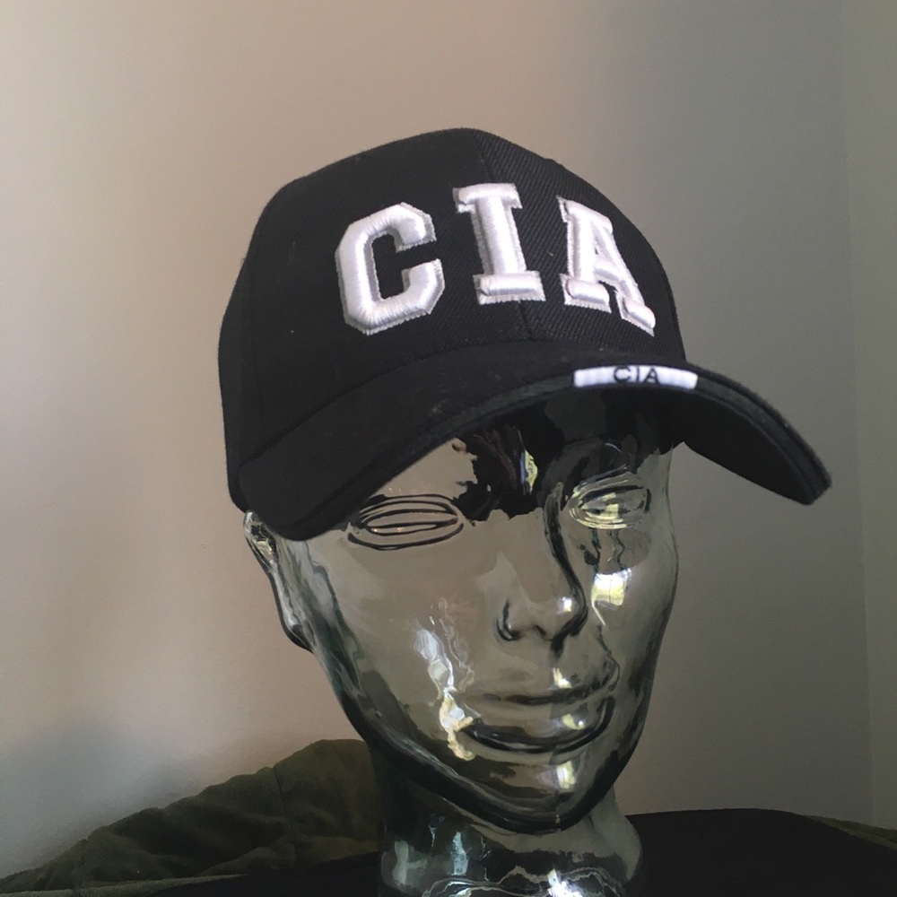 Black and White CIA baseball cap